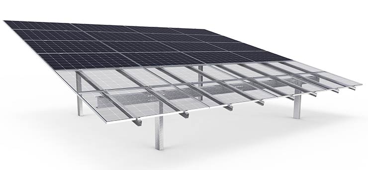 Sistemi di palificazione AEROCOMPACT per parchi solari