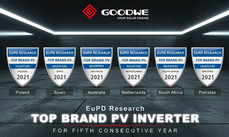 Record GoodWe: riceve l'EuPD Top Brand Award in 6 Paesi